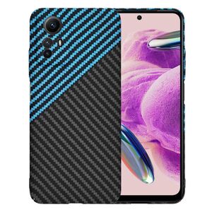 Husa pentru  Xiaomi Redmi Note 12S 4G CarbonFiber UltraSlim, Lightweight, negru / albastru