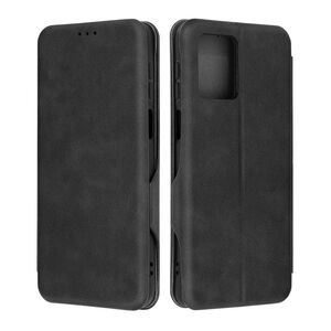 Husa tip carte pentru Motorola Moto G54, G54 Power Edition Smart Wallet fata - spate protectie 360 - negru