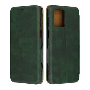 Husa tip carte pentru Motorola Moto G54, G54 Power Edition Smart Wallet fata - spate protectie 360 - verde