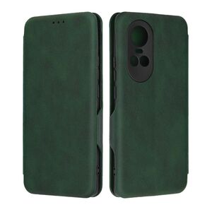 Husa tip carte pentru Oppo Reno 10, Reno 10 Pro Smart Wallet fata - spate protectie 360 - verde
