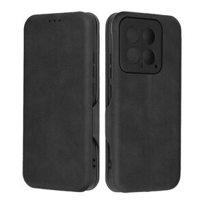 Husa tip carte pentru Xiaomi 14 Smart Wallet fata - spate protectie 360 - negru