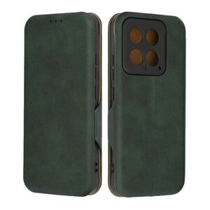 Husa tip carte pentru Xiaomi 14 Smart Wallet fata - spate protectie 360 - verde