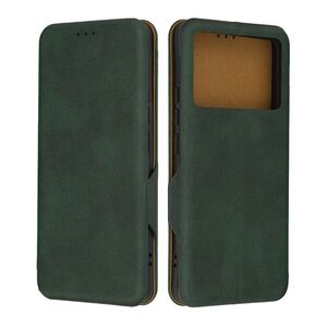 Husa tip carte pentru Xiaomi Poco X6 Pro Smart Wallet fata - spate protectie 360 - verde