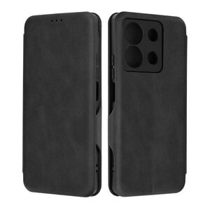 Husa tip carte pentru Xiaomi Redmi Note 13 5G Smart Wallet fata - spate protectie 360 - negru