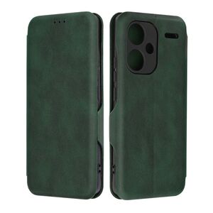Husa tip carte pentru Xiaomi Redmi Note 13 Pro+ Plus 5G Smart Wallet fata - spate protectie 360 - verde