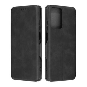 Husa tip carte pentru Poco F6 Smart Wallet fata - spate protectie 360 - negru