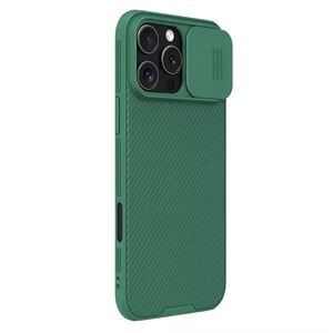 Husă Premium pentru  iPhone 16 Pro Max cu slider pentru protectia lentilelor anti-amprente - verde inchis