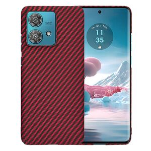 Husa pentru  Motorola Edge 40 NEO CarbonFiber UltraSlim, Lightweight, rosu