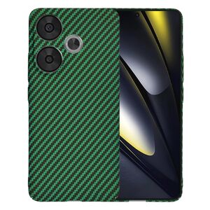 Husa pentru  Poco F6 CarbonFiber UltraSlim, Lightweight, verde