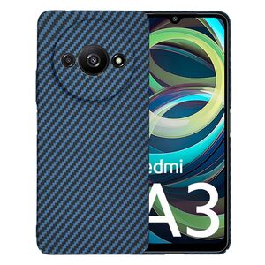 Husa pentru  Xiaomi Redmi A3 CarbonFiber UltraSlim, Lightweight, albastru