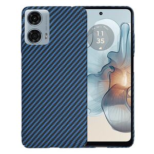 Husa pentru Motorola Moto G04 / G24 / G24 Power CarbonFiber UltraSlim, Lightweight, albastru
