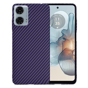 Husa pentru Motorola Moto G04 / G24 / G24 Power CarbonFiber UltraSlim, Lightweight, mov