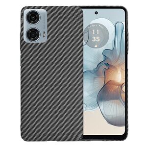 Husa pentru Motorola Moto G04 / G24 / G24 Power CarbonFiber UltraSlim, Lightweight, negru