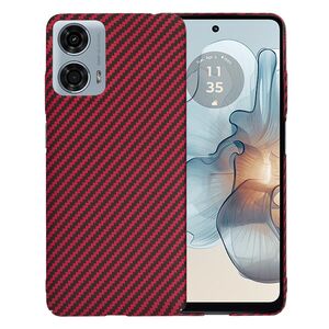 Husa pentru Motorola Moto G04 / G24 / G24 Power CarbonFiber UltraSlim, Lightweight, rosu