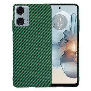 Husa pentru Motorola Moto G04 / G24 / G24 Power CarbonFiber UltraSlim, Lightweight, verde