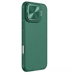 Husă Premium pentru  iPhone 16 Pro cu slider pentru protectia lentilelor anti-amprente - verde