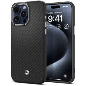 Husa Spigen - enzo aramid magsafe - iphone 16 pro max - black / silver