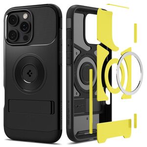 Husa premium pentru  iPhone 16 Pro Max Spigen Slim Armor MagSafe - negru carbon