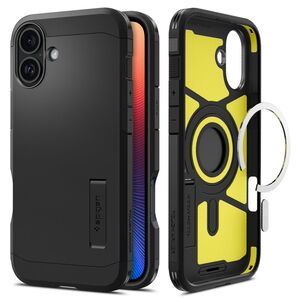Husa premium pentru  iPhone 16 Spigen Rugged Armor MagSafe - negru