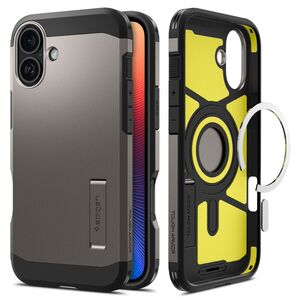 Husa premium pentru  iPhone 16 Spigen Tough Armor MagSafe - maro