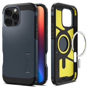 Husa premium pentru  iPhone 16 Pro Spigen Tough Armor MagSafe - albastru