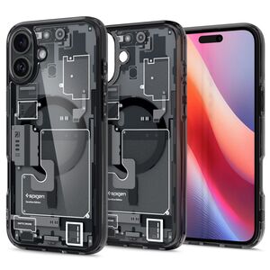 Husa premium pentru  iPhone 16 Spigen Ultra Hybrid MagSafe zero one - alb