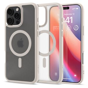Husa premium pentru  iPhone 16 Pro Max Spigen Ultra Hybrid MagSafe - crem