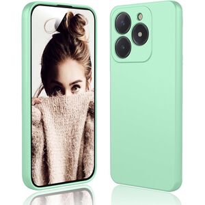 Husa pentru  Realme C61, Realme C63 Liquid Silicone, subțire, captusita cu microfibra, anti amprentă, protectie cameră foto, verde