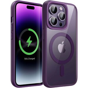 Huse pentru  iPhone 16 Pro Max cu MagSafe Crystal Clear Back Series - mov