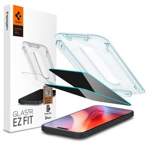 Set 2 x Folie sticla Spigen - glas.tr ez-fit (2 pack) - iphone 16 pro max - privacy