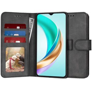 Husa pentru Honor X6b tip carte 360 Kickstand Portofel Multifunctional, Protectie Completa, negru