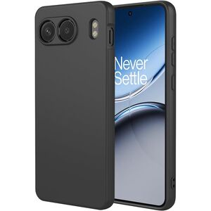 Husa pentru  OnePlus Nord 4 Liquid Silicone, subțire, captusita cu microfibra, anti amprentă, protectie cameră foto, negru