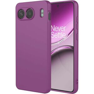Husa pentru  OnePlus Nord 4 Liquid Silicone, subțire, captusita cu microfibra, anti amprentă, protectie cameră foto, mov