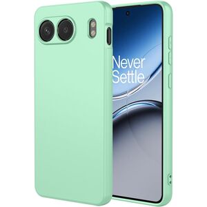 Husa pentru  OnePlus Nord 4 Liquid Silicone, subțire, captusita cu microfibra, anti amprentă, protectie cameră foto, verde deschis