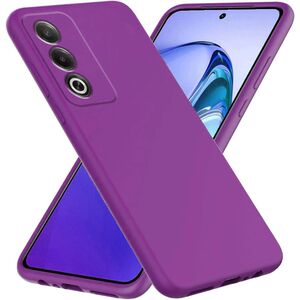 Husa pentru  Oppo A80 Liquid Silicone, subțire, captusita cu microfibra, anti amprentă, protectie cameră foto, mov
