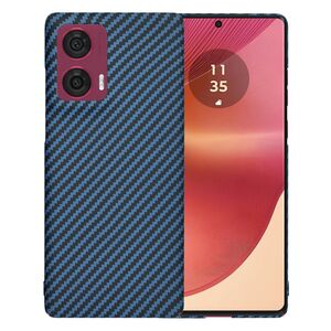 Husa pentru  Motorola Edge 50 Fusion CarbonFiber UltraSlim, Lightweight, albastru
