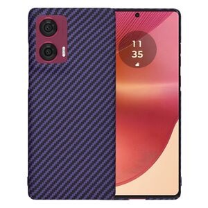 Husa pentru  Motorola Edge 50 Fusion CarbonFiber UltraSlim, Lightweight, mov