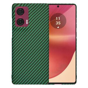 Husa pentru  Motorola Edge 50 Fusion CarbonFiber UltraSlim, Lightweight, verde