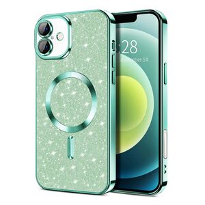 Husa pentru  iPhone 16 Plus cu MagSafe Sparkle Glare Detachable Layer, cu protectie lentile - verde