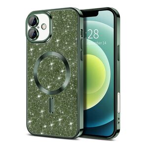 Husa pentru  iPhone 16 Plus cu MagSafe Sparkle Glare Detachable Layer, cu protectie lentile - verde
