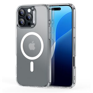 Husa pentru  iPhone 16 Pro cu MagSafe Classic Hybrid HaloLock Kickstand frosted - transparent