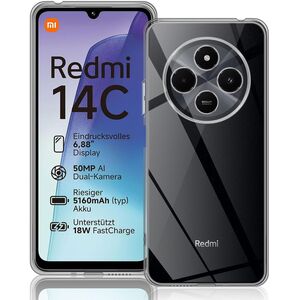 Husa pentru Xiaomi Redmi 14C Anti-Shock 1.5mm, cu protectie lentile, transparent