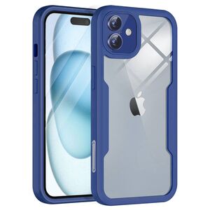 Pachet 360: Husa cu folie integrata pentru  iPhone 16 Cover360 fata / spate - albastru