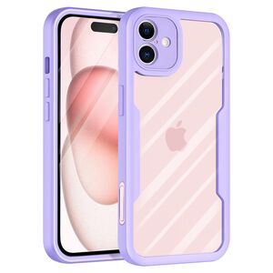 Pachet 360: Husa cu folie integrata pentru  iPhone 16 Cover360 fata / spate - mov
