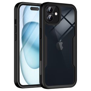 Pachet 360: Husa cu folie integrata pentru  iPhone 16 Cover360 fata / spate - negru