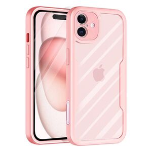 Pachet 360: Husa cu folie integrata pentru  iPhone 16 Cover360 fata / spate - roz