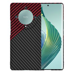 Husa pentru  Honor Magic 5 Lite CarbonFiber UltraSlim, Lightweight, rosu negru
