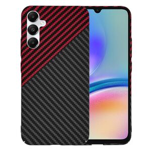 Husa pentru  Samsung Galaxy A05s CarbonFiber UltraSlim, Lightweight, rosu negru