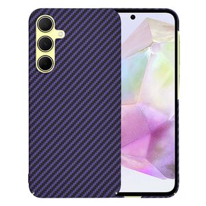 Husa pentru  Samsung Galaxy A35 CarbonFiber UltraSlim, Lightweight, mov