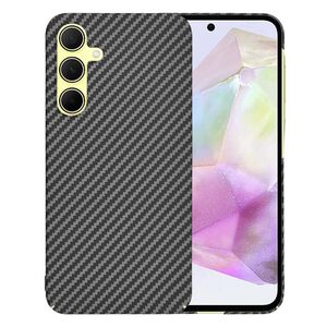 Husa pentru  Samsung Galaxy A35 CarbonFiber UltraSlim, Lightweight, negru
